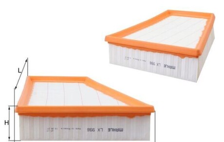 Фото 4 - Повітряний фільтр Knecht / Mahle LX 998 (LX998)
