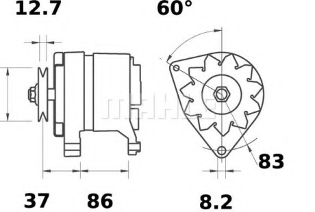 Генератор - Knecht / Mahle MG110 (фото 1)