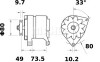 Генератор - ((4224325, 4257074, 4275283, 4474752, 46231680)) Knecht / Mahle MG123 (фото 1)