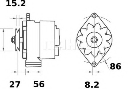 Генератор - ((AL28516, AL35998, AL81436, AZ26910)) Knecht / Mahle MG215 (фото 1)
