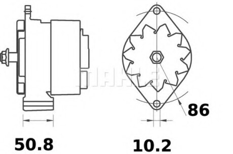 Генератор - ((3282554, 504060771, AH137883, AT175194, RE535653)) Knecht / Mahle MG233 (фото 1)