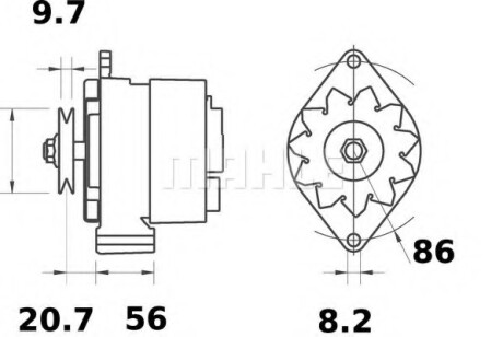 Генератор - Knecht / Mahle MG396 (фото 1)