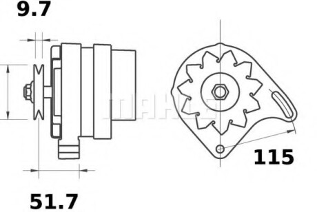 Генератор - Knecht / Mahle MG432 (фото 1)