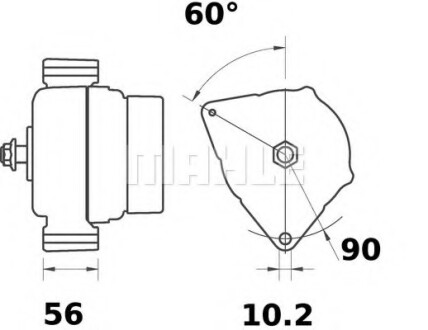 Генератор - Knecht / Mahle MG473 (фото 1)