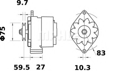 Генератор - ((6005003141, 6005003142, 6005003150, 6005011695, 6005700086)) Knecht / Mahle MG478 (фото 1)