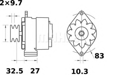 Генератор - ((6005003144, 6005700087, 6005700725, 7700009011, 7700034499)) Knecht / Mahle MG530 (фото 1)