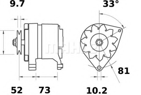 Генератор - ((4275283, 4395131, 4373601, 7634289, 7646189)) Knecht / Mahle MG535