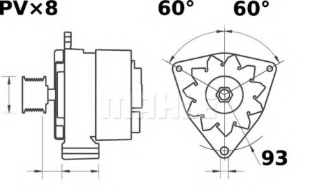 Генератор - (1516501R) Knecht / Mahle MG 586