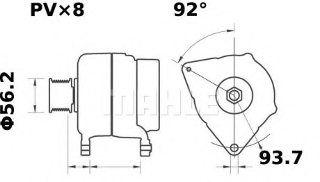 Генератор - ((32008610, 32008649)) Knecht / Mahle MG 74 (фото 1)