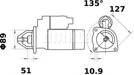 Стартер - Knecht / Mahle MS34 (фото 1)
