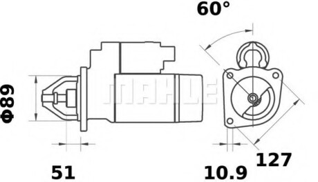 Стартер - Knecht / Mahle MS365 (фото 1)