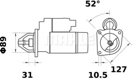 Стартер - ((12417754662, 5411656410, 5263797)) Knecht / Mahle MS446