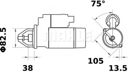 Стартер - ((7700061622, 7700066115, 7700047132)) Knecht / Mahle MS45 (фото 1)