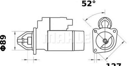 Стартер - ((22175635, 5411656432, 1516768R, 42522653)) Knecht / Mahle MS 66