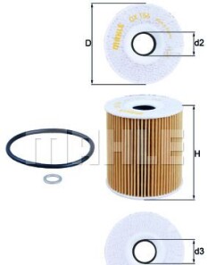 Фото 4 - Масляный фильтр Knecht / Mahle OX 156D (OX156D)