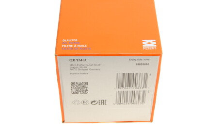 Фото 10 - Масляный фильтр Knecht / Mahle OX 174D (OX174D)