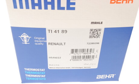 Фото 8 - Термостат системи охолодження Knecht / Mahle TI 41 89