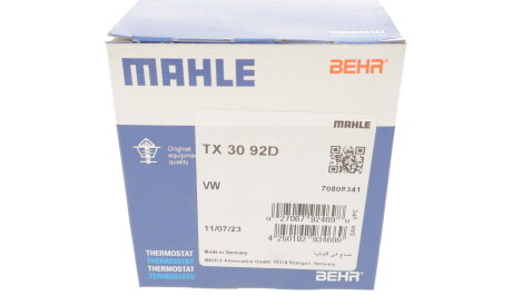 Фото 3 - Термостат системы охлаждения Knecht / Mahle TX 30 92D (TX3092D)