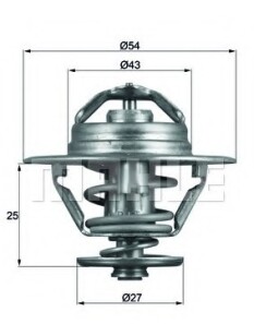 Термостат, охлаждающая жидкость - (004809509, 004750024, 007303615) Knecht / Mahle TX 93 74D