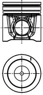 Поршень (діаметр 105мм, STD) PERKINS 1104D-E44T 1104D-E44TA 1106D-E66TA, URSUS 380, 380 M BOBCAT 360, 470 CLAAS 310, 320, 330, 340 MANITOU MLT634 -120 LSU, MLT735 -120 LSU, MLT741 -120 LSU - KOLBENSCHMIDT 40040600