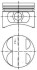 Поршень циліндру ЗМЗ 406 d=93,0 (п/п+ст/к+п/к) П/К (KS) - KOLBENSCHMIDT 40075620 (фото 1)