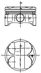 Поршень BMW 1 (E81/E87)/3 (E46/E90) 1.6-2.0 01-11 (84.50mm/+0.50) N40/N42/N45/N46 - KOLBENSCHMIDT 40086620 (фото 1)