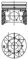 Поршень з кільцями PSA/FORD 75,50 1.6 TDCi 16V DV6UTED4/G8DA/HHDA Euro 4 (KS) - (0628V1) KOLBENSCHMIDT 40179610