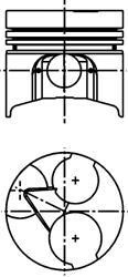 Поршень (діаметр 76мм, STD) KUBOTA - KOLBENSCHMIDT 40411600