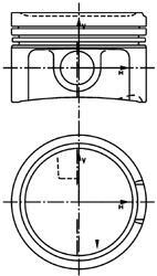 Поршень 0.50 Audi A3/A4/A6 / Skoda Octavia / VW Bora/Golf 1.8 T 95 - 10 (81.51 mm) - KOLBENSCHMIDT 40434620