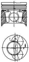 Поршень - KOLBENSCHMIDT 40469610