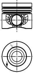 Поршень Audi A3/A4/A5/A6/Q5/Skoda Octavia II/VW Golf V/VI/Passat B6/B7 2.0D 03- (81.26mm/+0.25) - KOLBENSCHMIDT 40558610