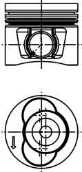 Поршень, комплект VW LT 28-35-46,Crafter 2,5TDI - KOLBENSCHMIDT 40715610 (фото 1)