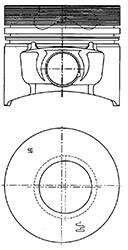 Поршень (діаметр 94,5мм, +0,50) AHLMANN AL100, AL100T, AL100TI, AL70E, AL80, AL85T ATLAS QAX 12 120V-1PH, QAX 12 400V-3PH DITCH WITCH RT36 GEHL 4640 JLG 800S, 860SJ PUTZMEISTER M740 - KOLBENSCHMIDT 40774610