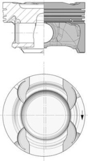 Поршень - (a2740300017, A2740301017, A2740301217) KOLBENSCHMIDT 40856600 (фото 1)