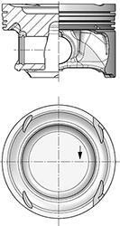 Поршень - (a2740300117, A2740300817, A2740301517) KOLBENSCHMIDT 40862600 (фото 1)