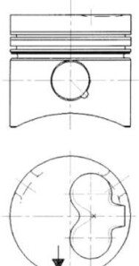 Поршень - (128198151A, 275327, 068198151C) KOLBENSCHMIDT 90732600