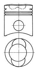 Поршень (діаметр 125мм, STD) DEUTZ BF10L513 BF12L513, AGCO R62, R72 DEUTZ FAHR DX 8.31, 250, 8.30, 4090 H - KOLBENSCHMIDT 91043700