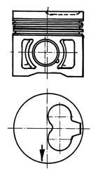 Поршень з кільцями AUDI/VW 79.5 1.9D/2.4D 1X/1Y/3D/AAS/AAB (KS) - (028107065CF, 028107065F, 028107101H) KOLBENSCHMIDT 91386600