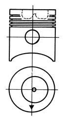 Поршень (діаметр 100мм, STD) FENDT 231 GT TOOL CARRIER, 305 LS FARMER, 305 LSA FARMER, 305 S FARMER, 600 LS FAVORIT, 600 LSA FAVORIT, 610 LS FAVORIT, 610 LSA FAVORIT, 610 S FAVORIT, 610 SA FAVORIT - KOLBENSCHMIDT 91753600