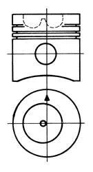 Поршень (діаметр 105мм, STD) FENDT 12 SA FAVORIT, 14 S FARMER, 102 FARMER, 102 LS FARMER, 102 LSA FARMER, 102 S FARMER, 102 SA FARMER, 103 FARMER, 103 LS FARMER, 103 LSA FARMER, 103 S FARMER - KOLBENSCHMIDT 93069600
