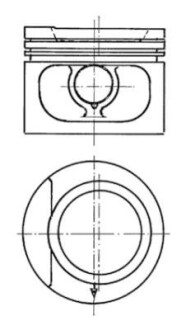 Поршень Audi 80/100/VW Golf/Passat 1.8 82-97 (81.51mm/+0.5) - KOLBENSCHMIDT 93876620