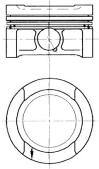 Поршень VW Golf III/IV/Passat 1.6 94-04 (81.51mm/+0.50) - KOLBENSCHMIDT 94503720