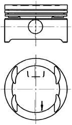 Поршень, комплект OPEL X16XE 1,6 16V - KOLBENSCHMIDT 94637600 (фото 1)