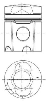 Поршень (діаметр 100мм, STD) ATLAS 1622D, 1602, 1702, 1350 ELECTRIC ATLAS WEYHAUSEN AB1602D, AB1602DLC, AB1602ELC, AB1622, AB1702, AB1702B CASE IH 75CK, 75CL, 75P, 85CK, 90CK, 90CL, 90P, MC100 - KOLBENSCHMIDT 94653600