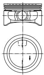 Поршень, комплект OPEL Vectra B,C,Astra G 2,2 00- - KOLBENSCHMIDT 94912610