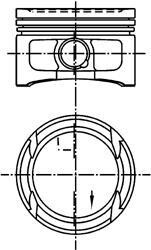 Поршень VW Caddy II/III 1.4 00-06 (77.01mm/+0.50) - KOLBENSCHMIDT 99562620