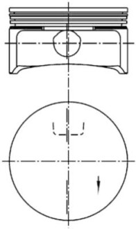 Поршень, комплект OPEL Astra,Vectra,Corsa,Zafira 1 - (24455921, 55353395, 5623167) KOLBENSCHMIDT 99741601 (фото 1)