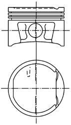 Поршень двигуна DACIA / NISSAN / RENAULT K4M 1,6B 79,51 STD - (7701474854, 7701474855, 7701474856) KOLBENSCHMIDT 99746600