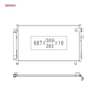 Радиатор кондиционера Subaru Forester 2003-2008 - (73210SA012, 73210SA030, 73210SA010) KOYORAD CD090453