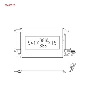 Радиатор кондиционера Superb/ VW Jetta/ Golf - (1K0820411D, 1K0820411F, 1K0820411G) KOYORAD CD440576